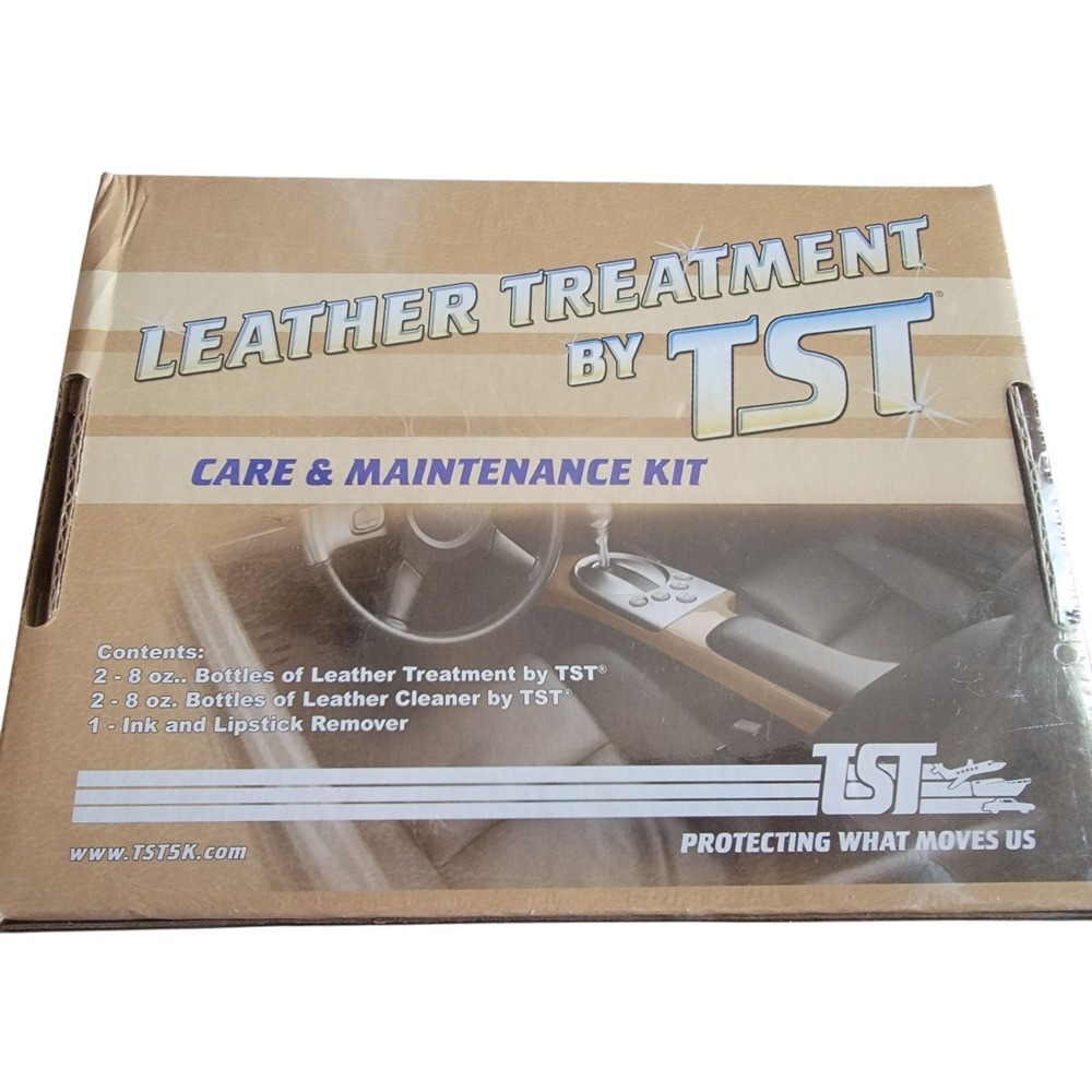 NIB New Leather Treatment By TST Care & Maintenance Kit Car Boat Ink Remover